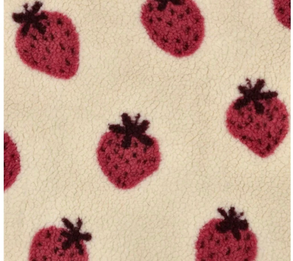 Teddystoff Erdbeeren