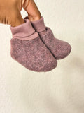 Walksocken aus Wollwalk – gefüttert mit Baumwolljersey