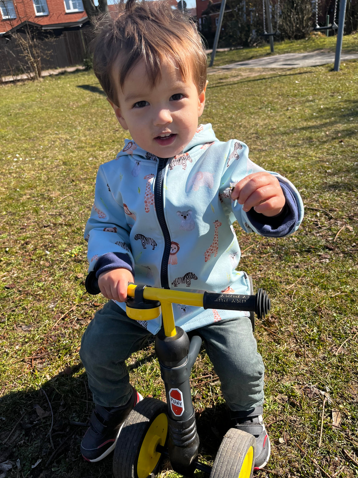 Softshelljacke Kinder Safari – Hellblau | Handmade