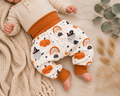 Pumphose Baby & Kind mit Kürbis Halloween– Mitwachshose aus Baumwolljersey – Handmade 🎃👻🧡