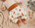Pumphose Baby & Kind mit Kürbis– Mitwachshose Herbst aus Baumwolljersey – Handmade 🎃👻🧡