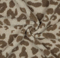 Teddystoff Leopunkte - taupe