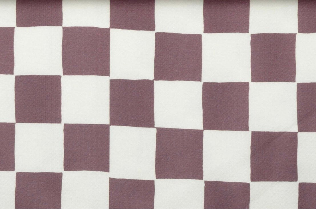Oversize Sweatshirt für Babys und Kinder in Mauve – Karo aus Bio-Baumwolle