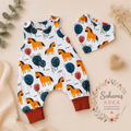 Handmade Pferde-Strampler mit Halstuch – Baby Strampler aus Jersey | Pferde Babykleidung | Unisex