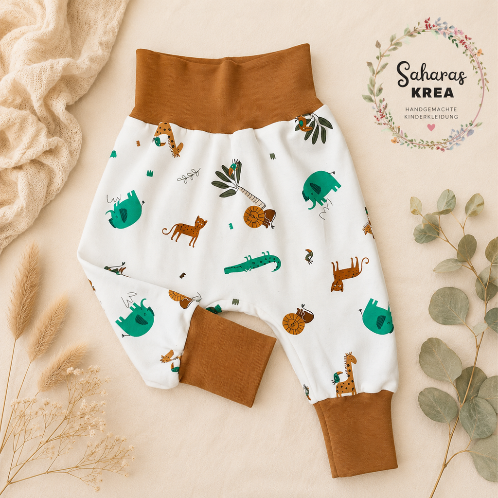 Safari Pumphose Baby & Kinder – Mitwachshose aus Jersey