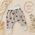Pumphose Baby & Kinder Bagger Dunkelbeige – Mitwachshose aus French Terry | Handmade