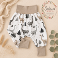 Dino Pumphose Baby & Kinder – Mitwachshose aus Jersey in Weiß