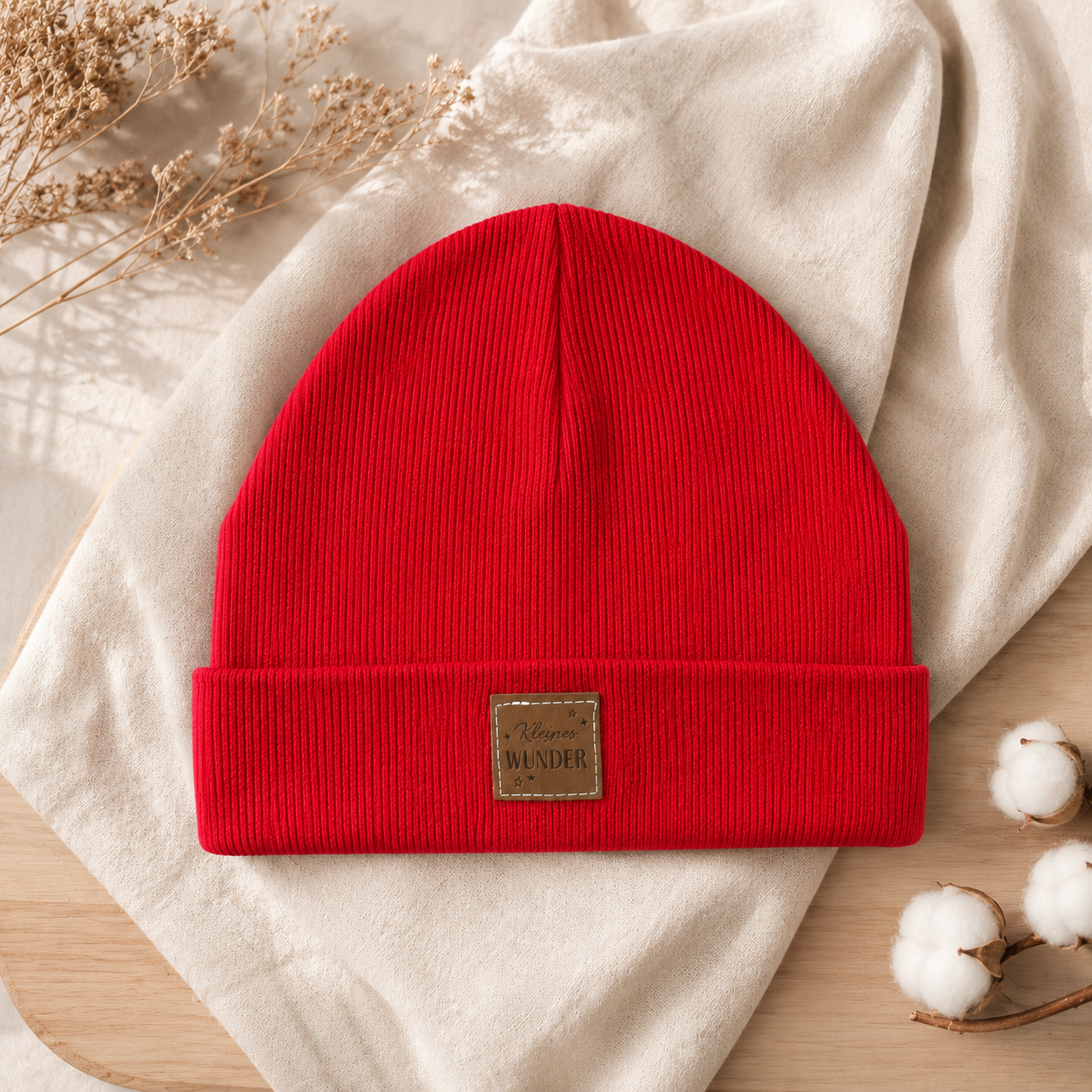 Rote Mütze / Beanie Kleines Wunder | Kopfumfang 49-51cm