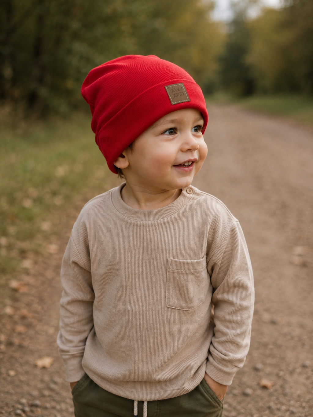 Rote Mütze / Beanie Wirbelwind | Kopfumfang 43-45cm