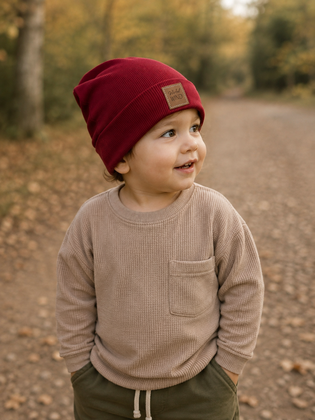 Rote Mütze / Beanie Wirbelwind | Kopfumfang 43-45cm