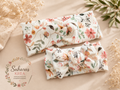 Stirnband für Damen & Kinder – Blumen | Rib Jersey | Handmade | Partnerlook