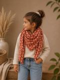 Musselin Dreiecktuch Kinder Leo Terrakotta – Halstuch aus Musselin – 60x60 cm