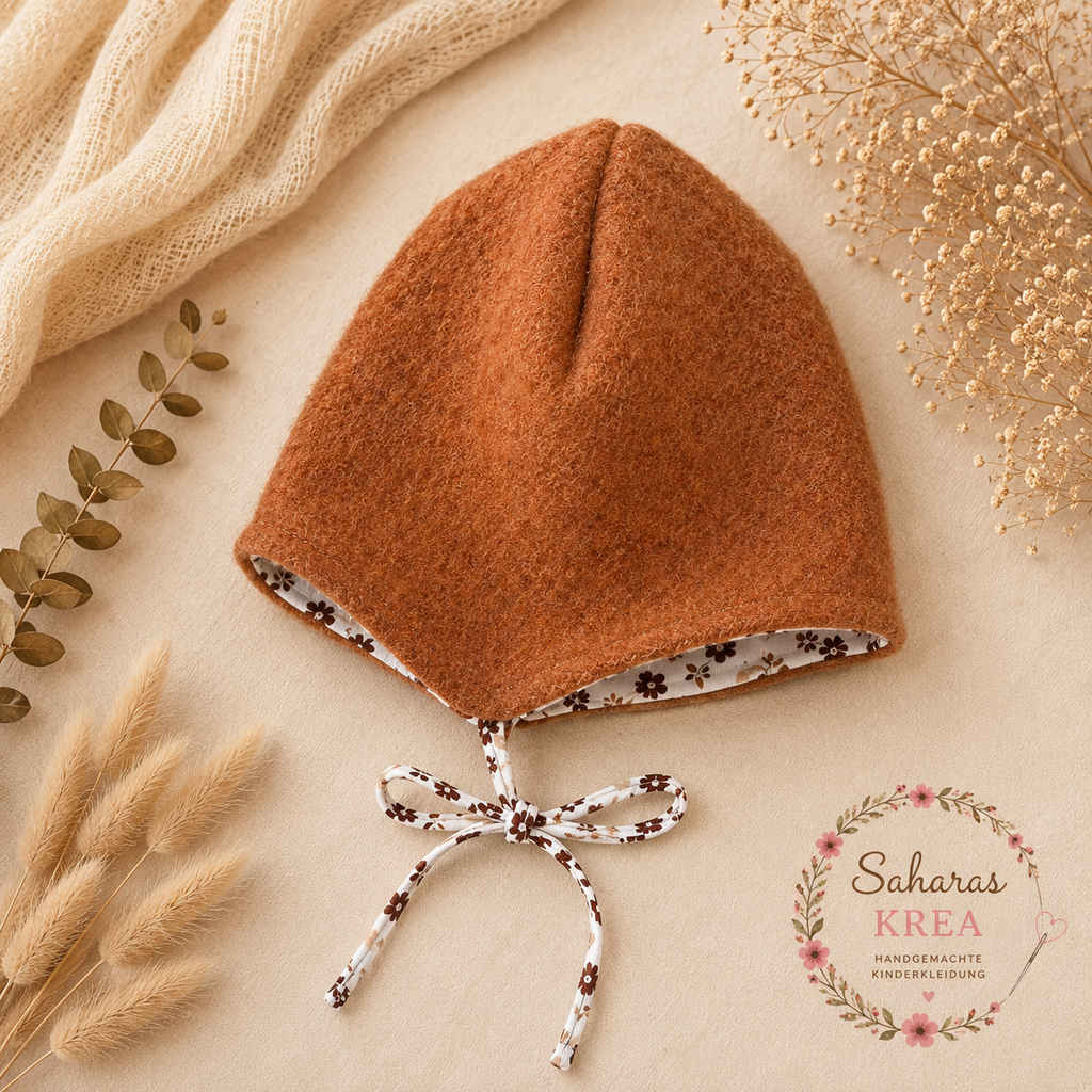 Walkmütze in Ockergelb | Handmade | 100% Schurwolle mit Bauwolljersey gefuttert