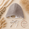 Mütze aus Walk Schurwolle Baby – Beige Meliert | Handgemacht
