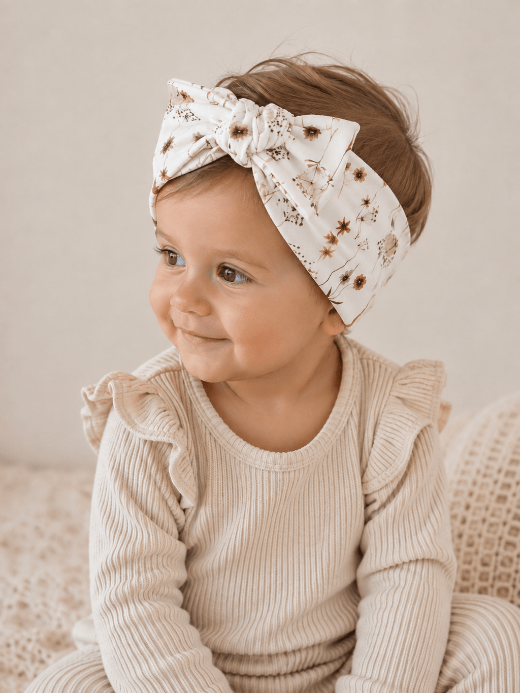 Stirnband für Damen & Kinder – Wildblumen | aus  Baumwolljersey | Handmade | Partnerlook
