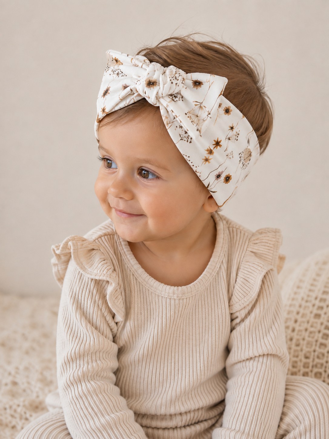 Stirnband für Damen & Kinder – Wildblumen | aus  Baumwolljersey | Handmade | Partnerlook