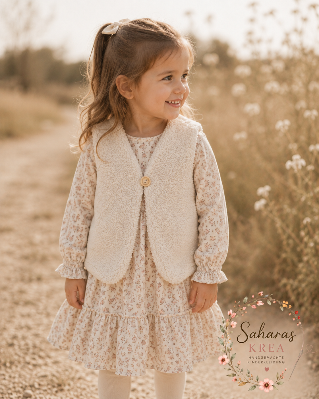 Kuschelige Teddyweste in Dunkelbeige mit Baumwolljersey gefuttert