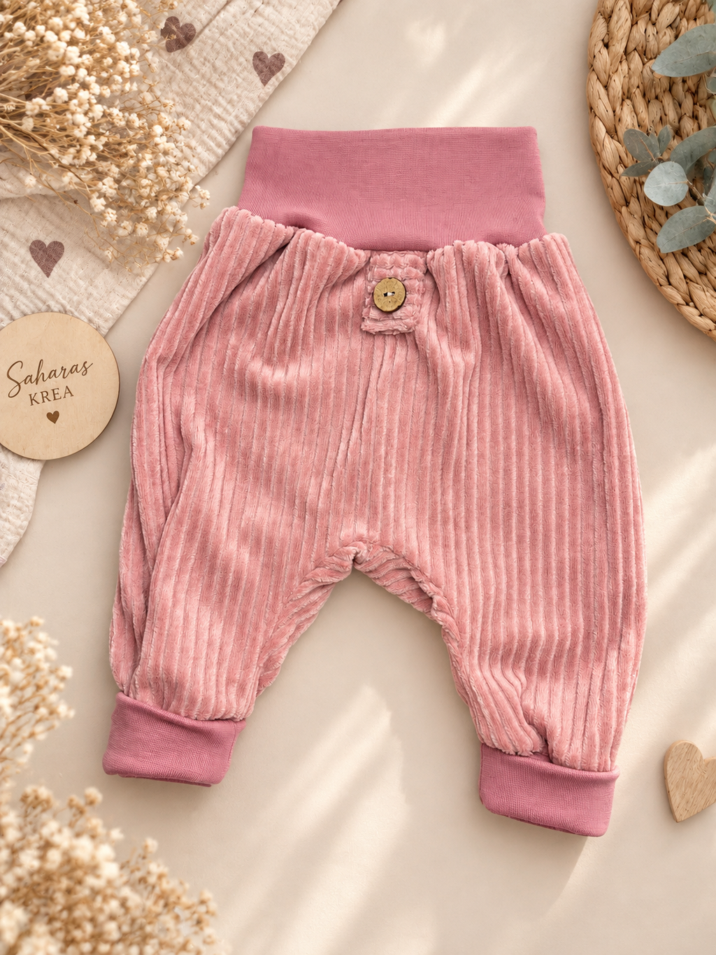 Mitwachshose Baby und Kinder Pumphose | Bequeme Kinderhose aus Baumwolle | Kokosknopf | Handmade