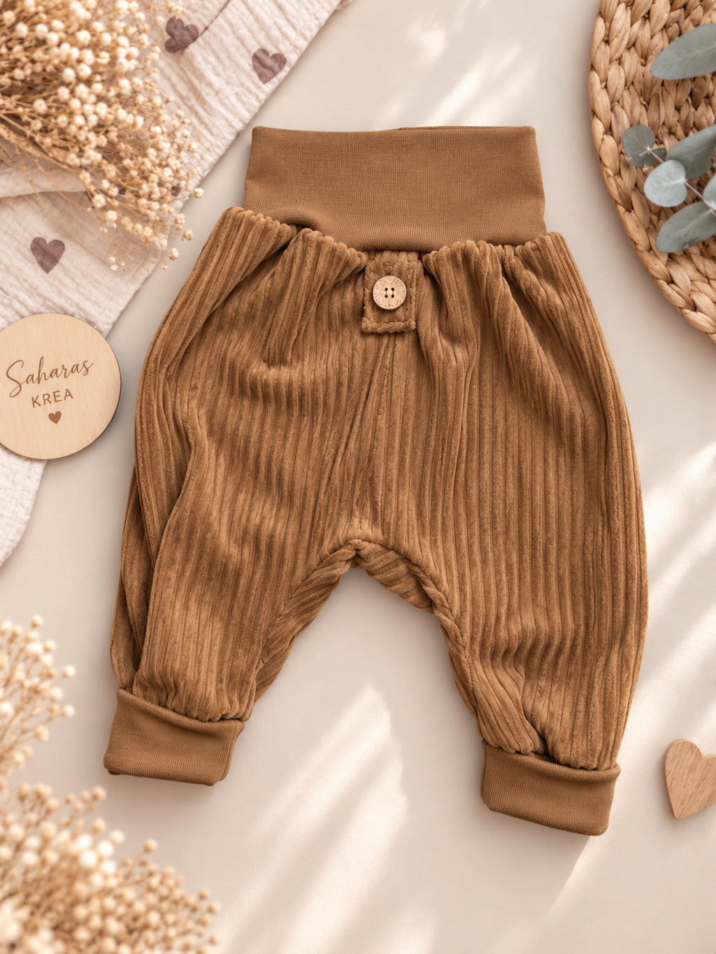 Mitwachshose Baby und Kinder Pumphose | Bequeme Kinderhose aus Baumwolle | Kokosknopf | Handmade
