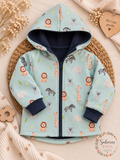 Softshelljacke Kinder Safari – Hellblau | Handmade
